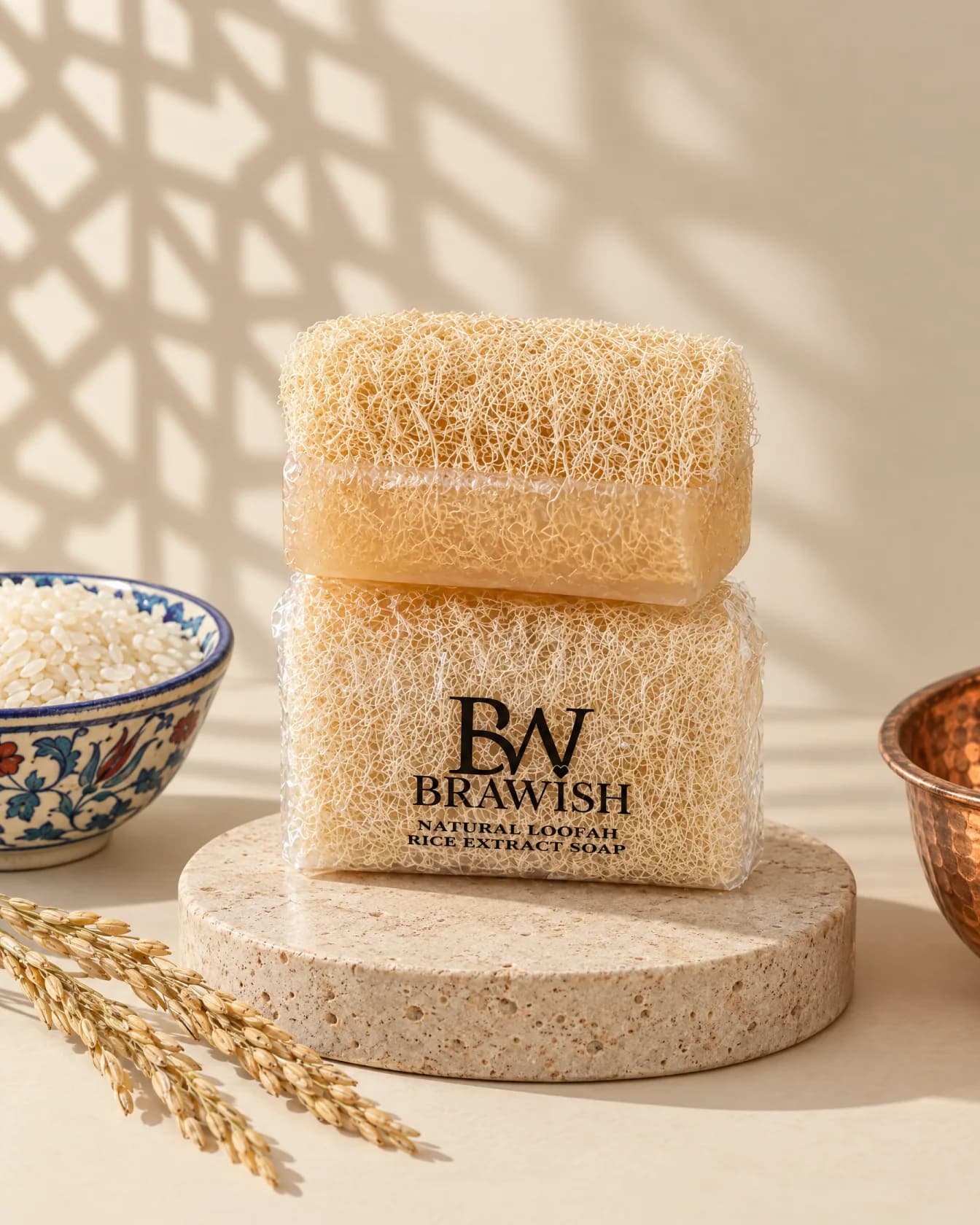 Rice Dust Loofah Soap