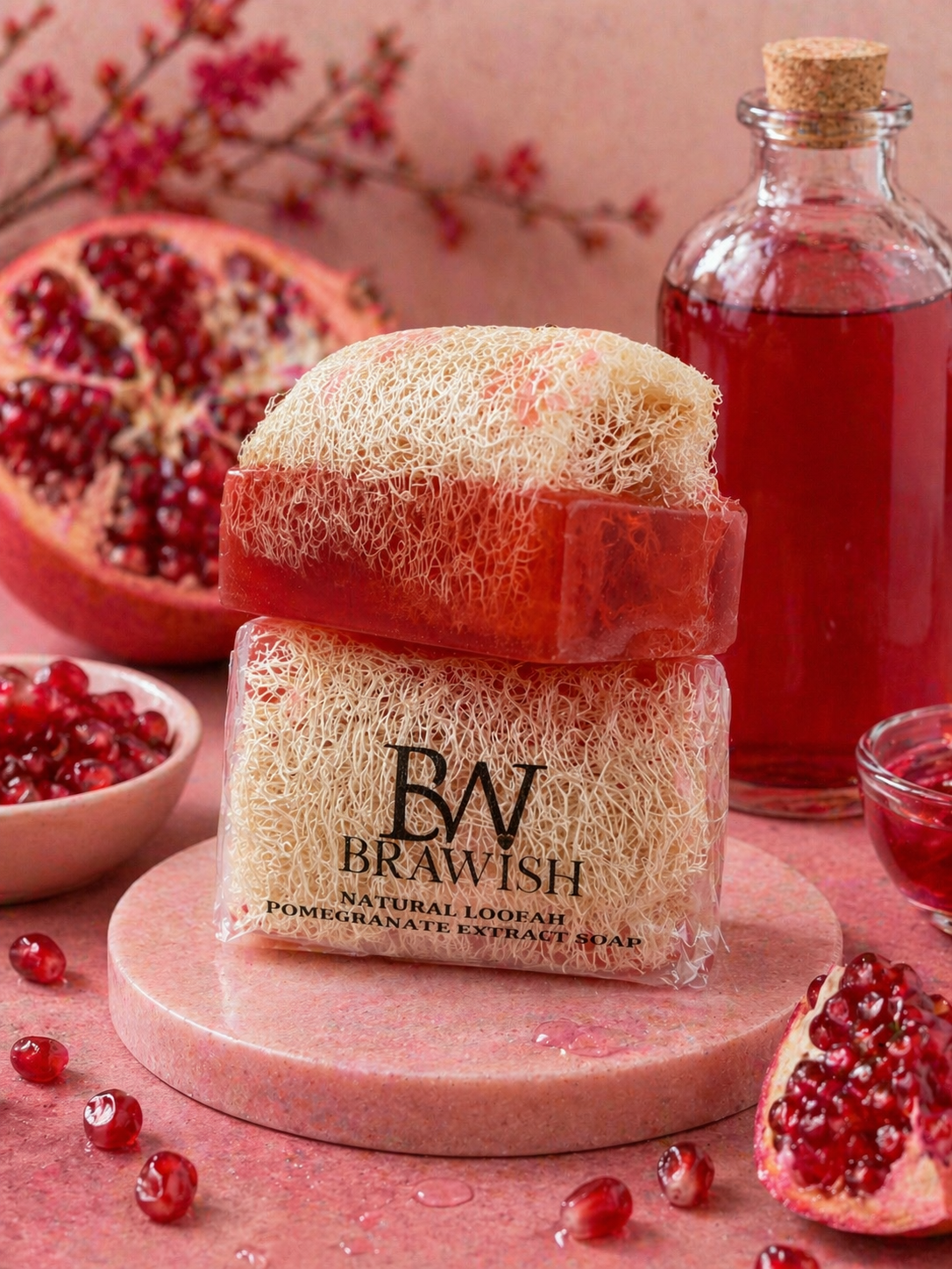 Pomegranate Loofah Soap